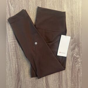 Lululemon Wunder Train High-Rise Tight 25", Brown, Size 10. Espresso.